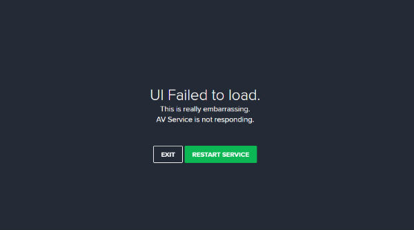 Avast UI Failed To Load Image